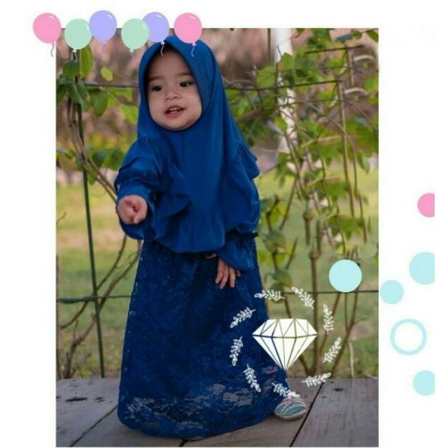 MAXY ZALINDRA KID ANAK, BRUKAT MOSCREPE, GAMIS HIJAB MUSLIM, MAXY DRESS