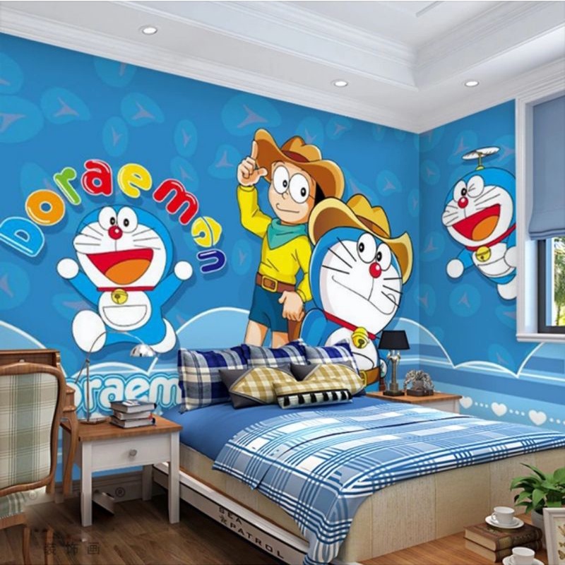 Wall Sticker 5D Motif Animasi Karaketer Anak / Room Decor Peel + Stick / Embellishment Art / Stiker Dinding Animasi