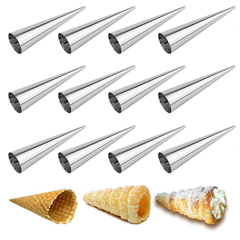 Rebuy cannoli Tabung croissant cone Roti pastry roll cream puff bakeware waffle cone Cetakan