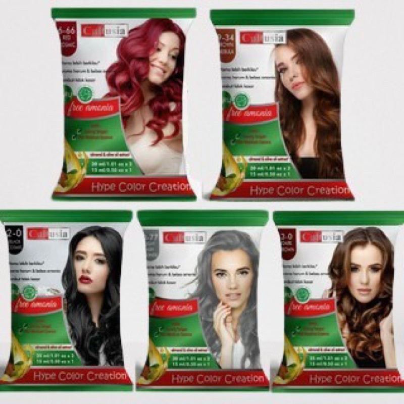 e.x[ sachet ] cultusia hype color creation hair color -- cat rambut cultusia sachet