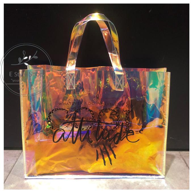 Hemat Promo Tote Bag Mika Hologram Landscape Dgn Quote (Tb-001) Diskon