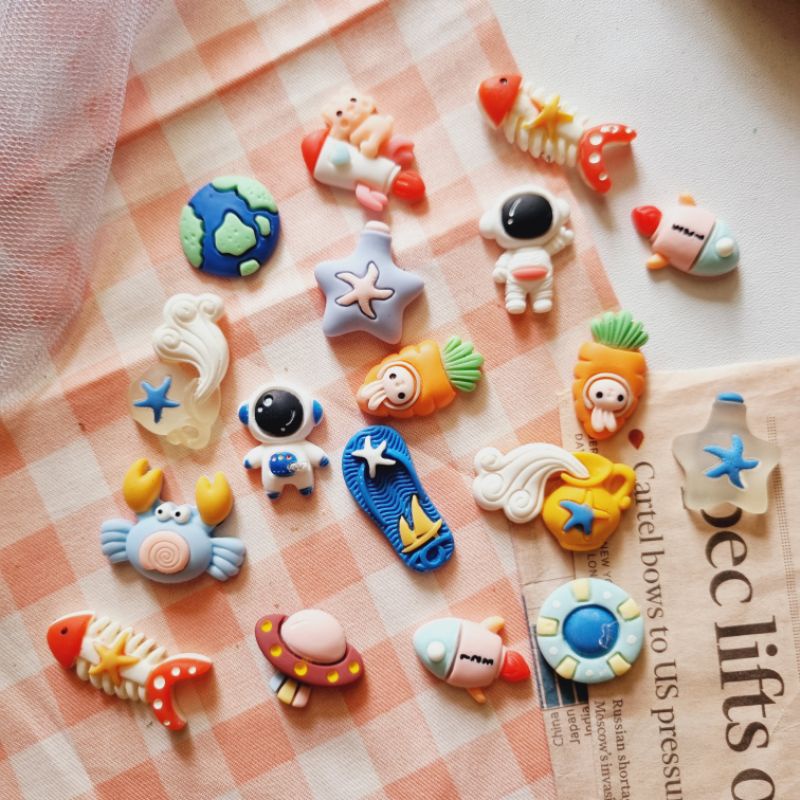 [ 12 PCS ] Clay Tempel Mixing Pastel Hiasan DIY