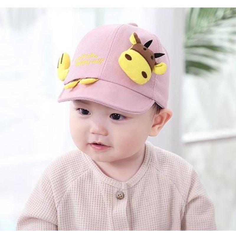 Topi baseball bayi motif calf 3d import baby caps