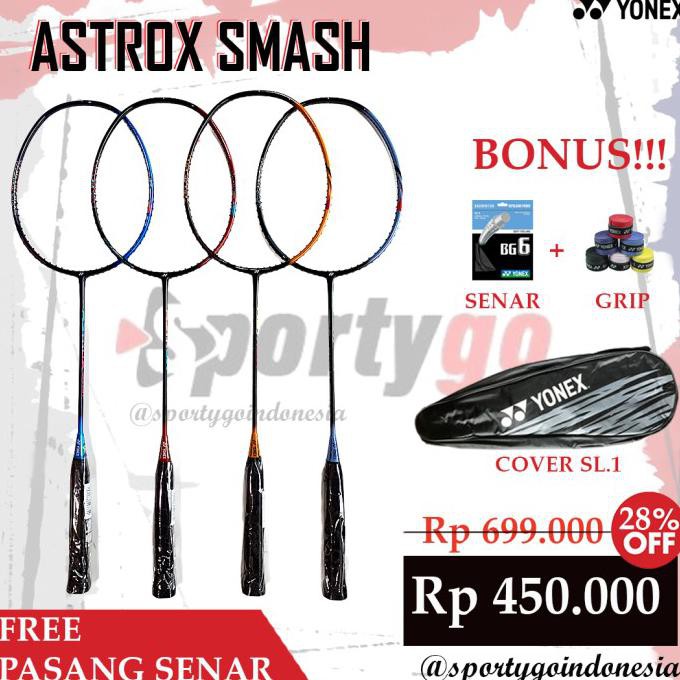 Raket Badminton YONEX ASTROX SMASH FREE PASANG SENAR / Racket Original