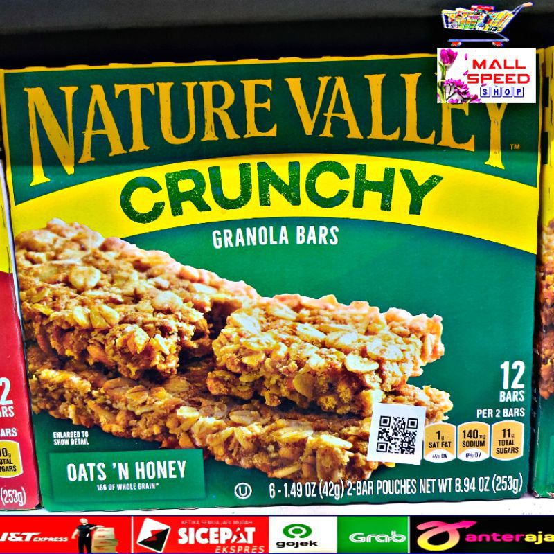 

NATURE VALLEY CRUNCHY GRANOLA BARS OATS 'N HONEY 253GR