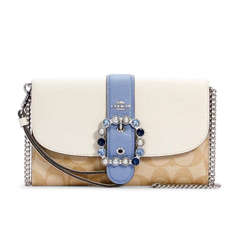 Coach Gemma Clutch Crossbody In Colorblock Signature Canvas(C1484)