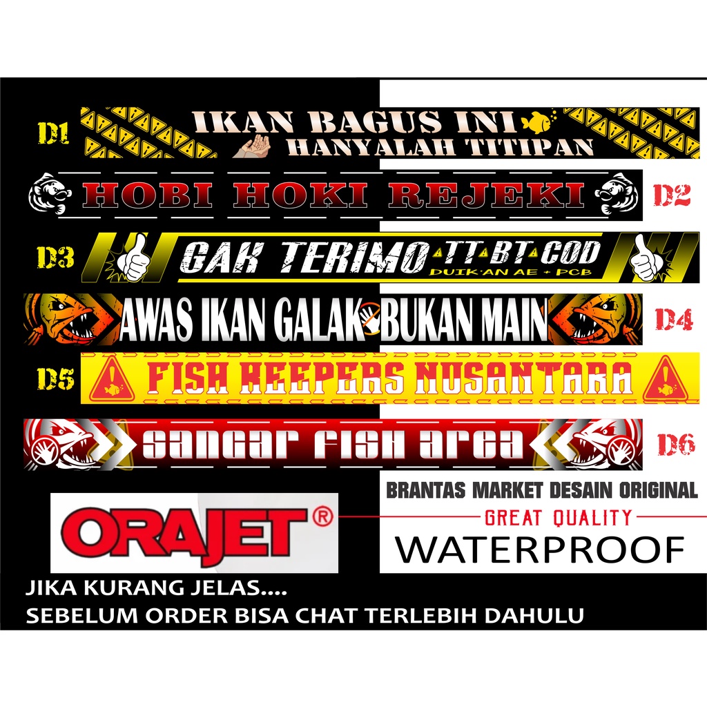 stiker ikan channa galak/ikan predator/bahan berkualitas+++++++++