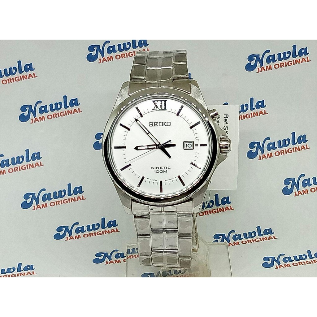 Seiko Kinetic SKA571P1 Classic White Dial | Jam Pria SKA571