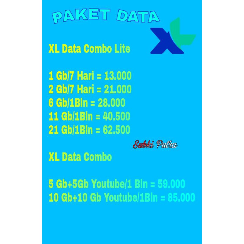 Paket Data XL Data Combo & Data Combo Lite TERPERCAYA ~baca deskripsi sebelum memesan~