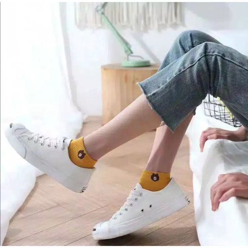 KAOS KAKI PENDEK SEMATA KAKI KOREA LUCU BEAR COCOK UNTUK TRAVELLING