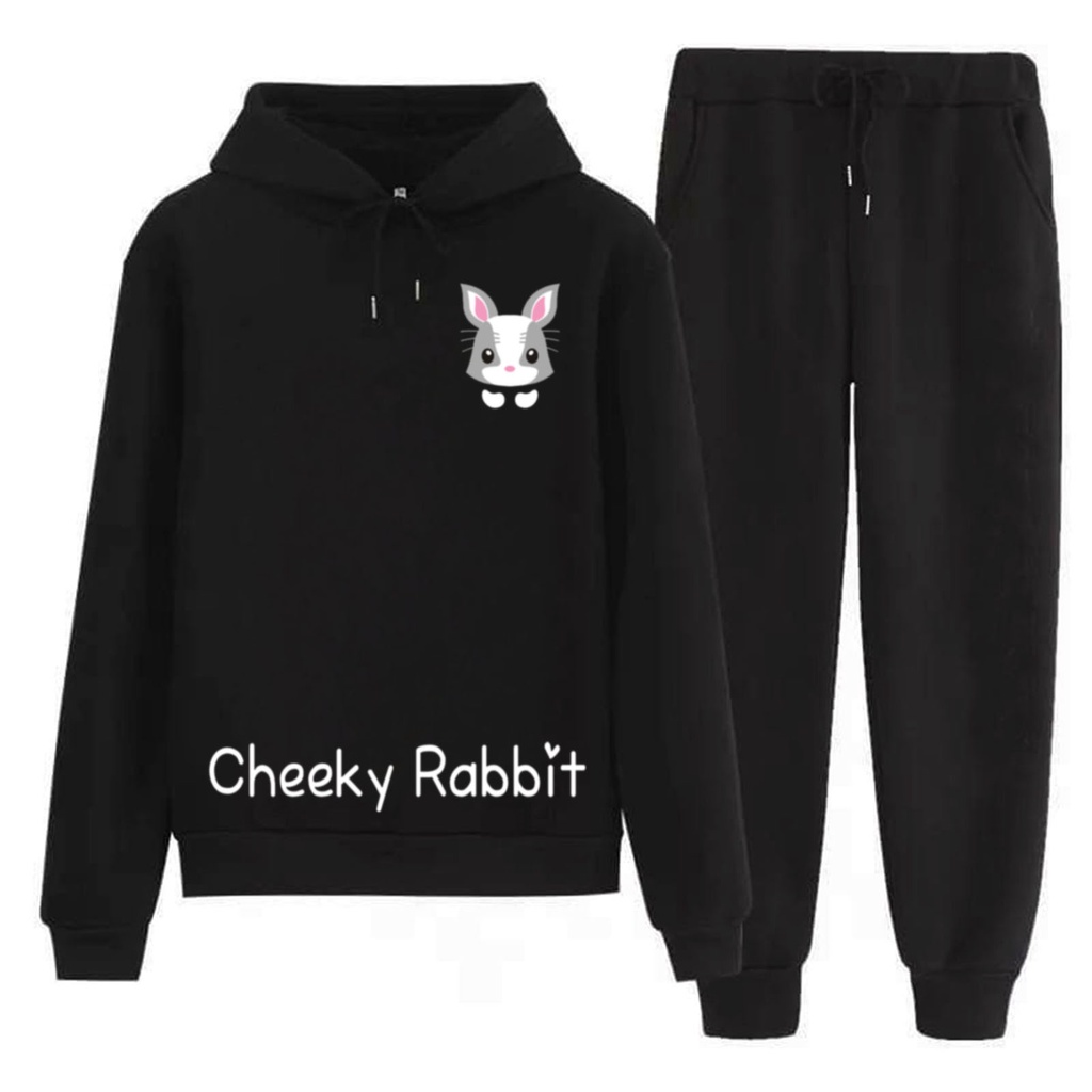 BESS - Setelan Hoodie Wanita Murah / Setelan Hoodie + Celana - CHEEKY RABBIT