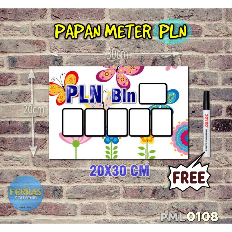 

Ferras Papan Meter Listrik PLN PAM motif Unik - Floral 08