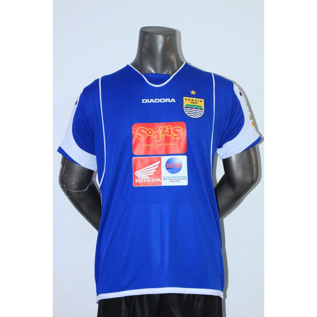 Terlaris Jersey Kaos Baju Persib Home Retro 10/11 Grade Ori Futsal 2010/2011