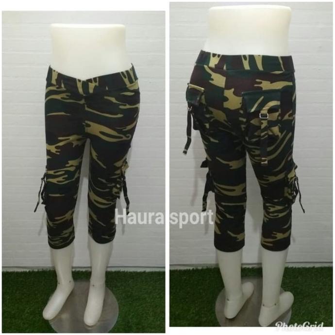 Celana senam 3/4 army carco