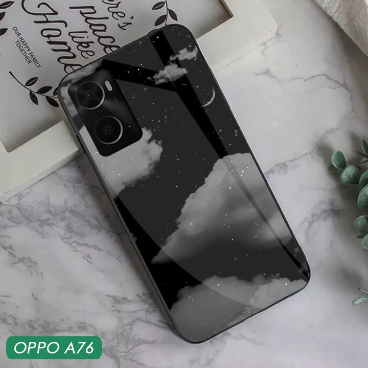 Softcase Glass Oppo A76 [G77] Softcase Mirror - Softcase Kaca Oppo - Softcase Glass - Softcase Oppo 