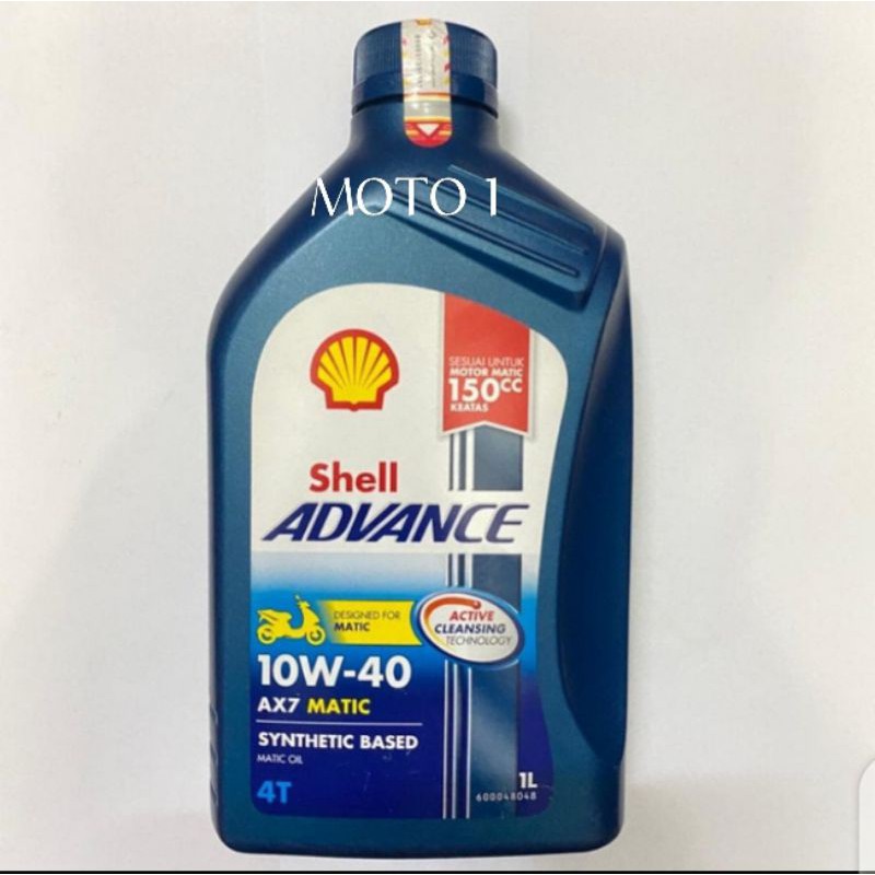 DIJAMIN ORIGINAL!! SHELL ADVANCE AX7 MATIC 10W40 1 LITER
