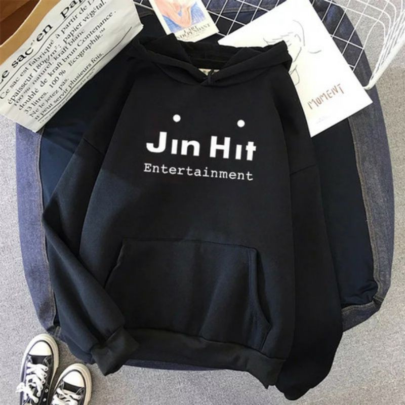 JAKET HOODIE BTS JIN HIT ENTERTAIMENT FREE FOTO BTS