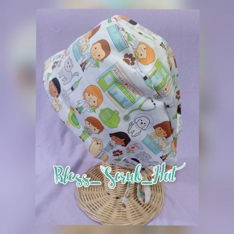Topi Bedah / Nurse Cap/ Sugical cap/ Topi Motif/Dokter