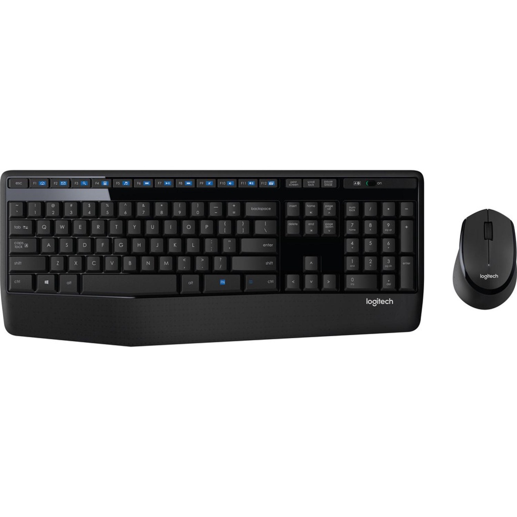 Logitech Comfort Wireless Keyboard Extended Battery - MK345-Hitam