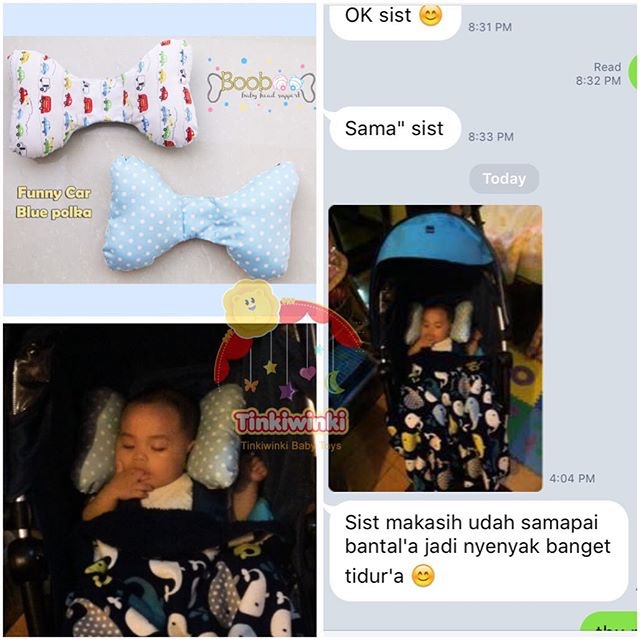 BOOBOO baby pillow elephant ear bantal bayi