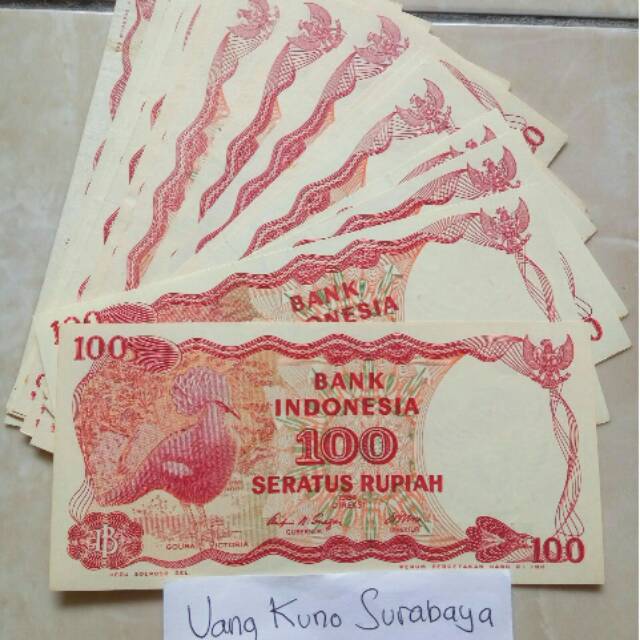 Uang Kuno 100 rupiah atau rp100 burung goura