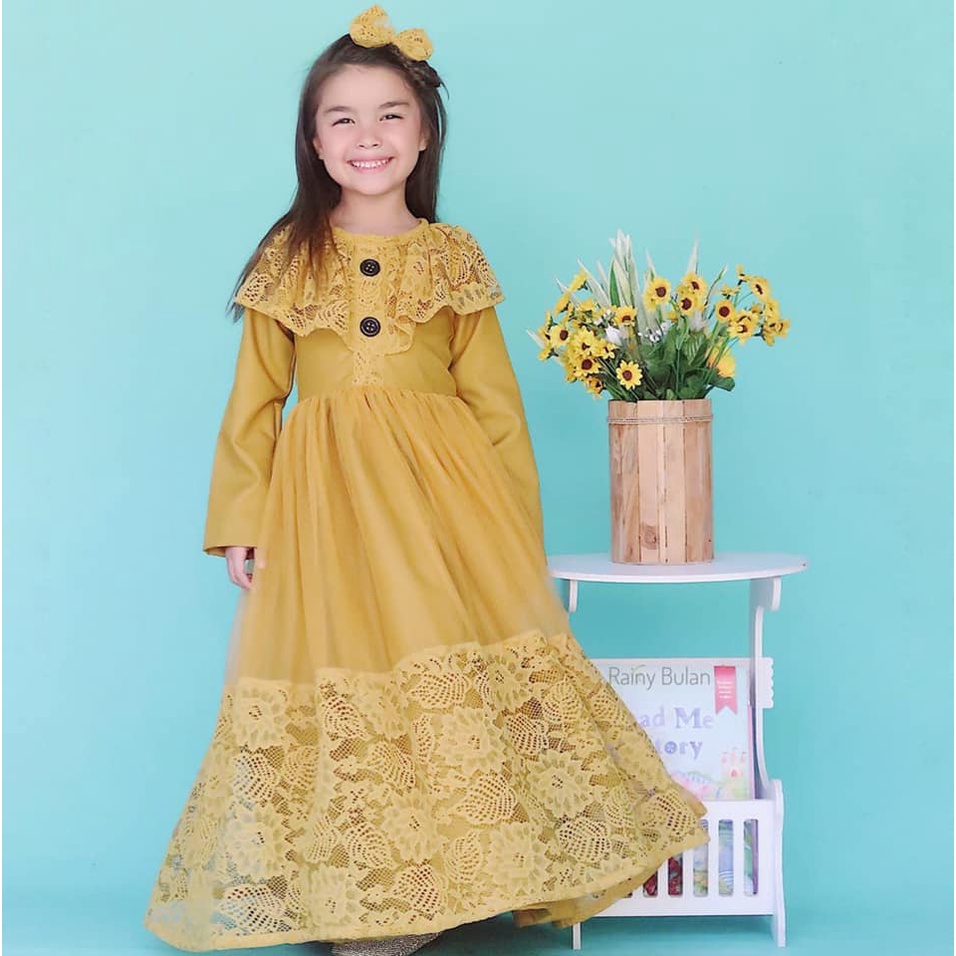 LOLLYLALYTHA - GAMIS ANAK PEREMPUAN FATIHA SIZE 0 - 10 TAHUN / GAMIS BROKAT ANAK COUPLE MOM AND KIDS