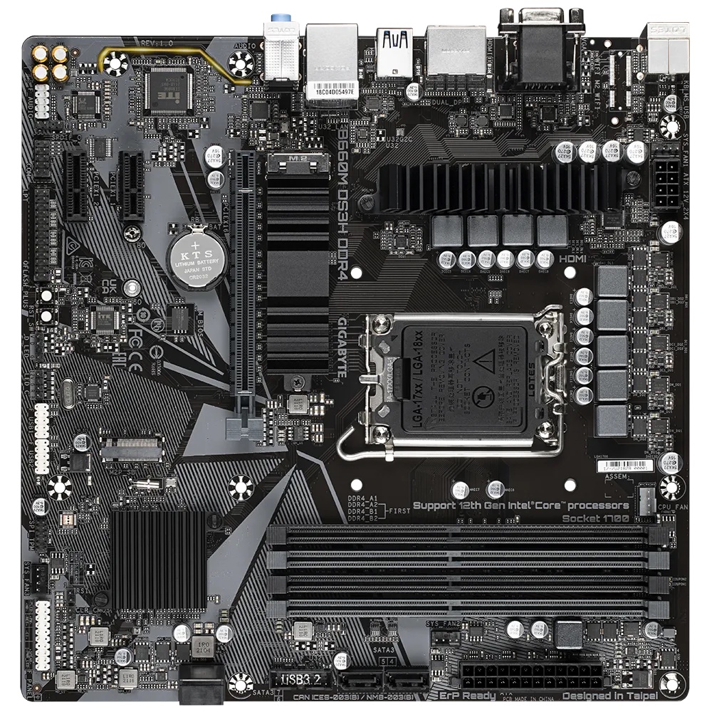 Gigabyte B660M DS3H - Intel LGA1700 B660 DDR4 Motherboard Alder Lake