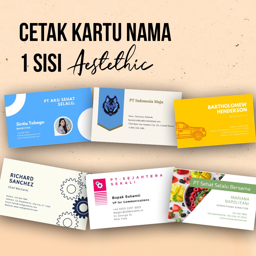 

Cetak Kartu Nama Aestethic 1 Sisi