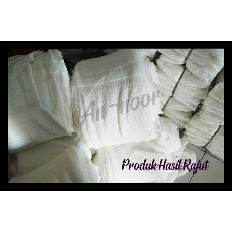 100%TERLARIS PECI HAJI UMROH - PECI PUTIH RAJUT POLOS - PUTIH 100% BERKUALITAS