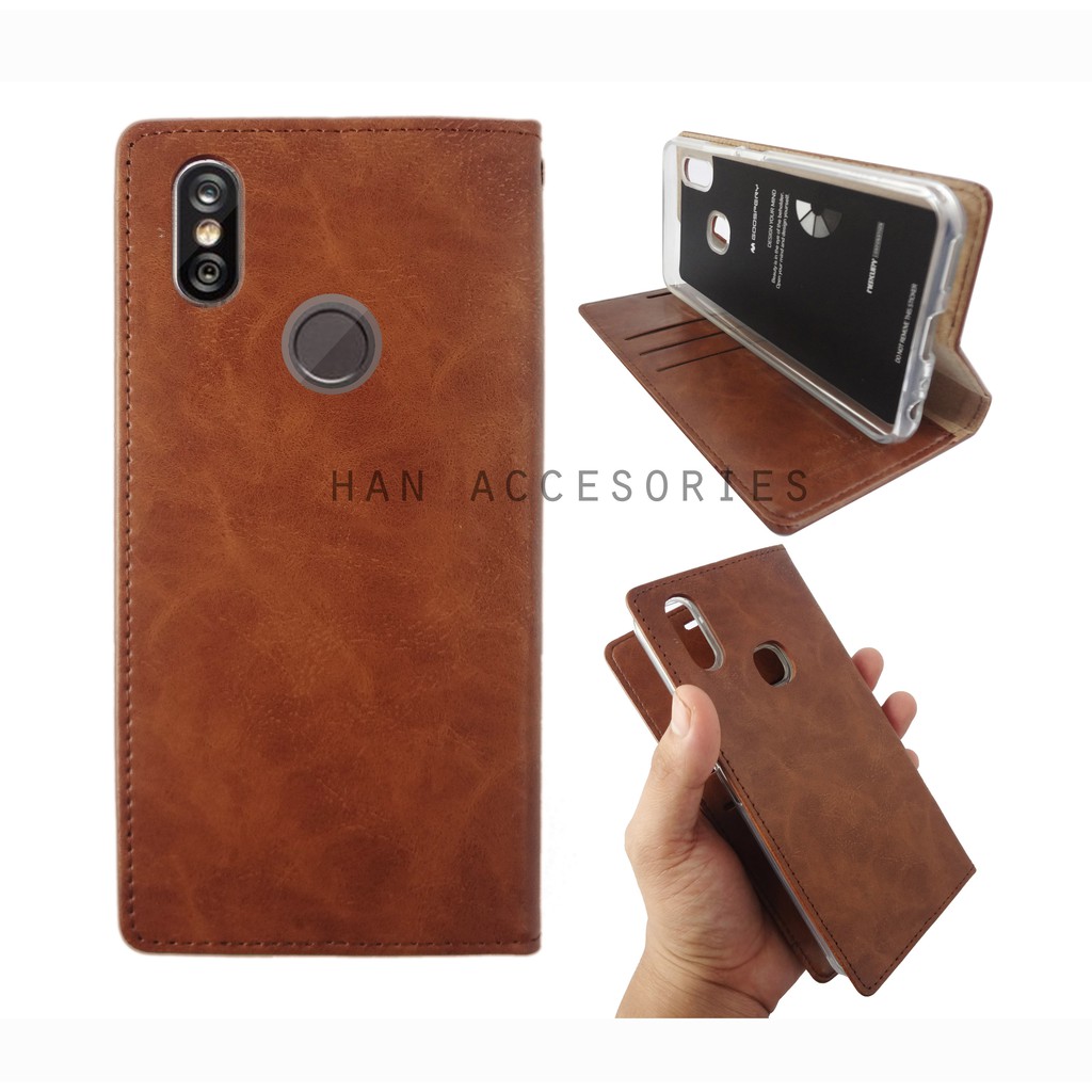 Redmi Note 8/Note 5/5 PRO/Note 7 Original 100% Flip Leather Case Kualitas Bagus