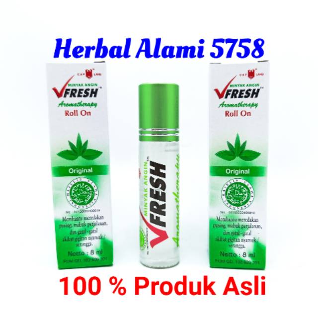 Minyak Angin V Fresh Aromatherapy Original Shopee Indonesia