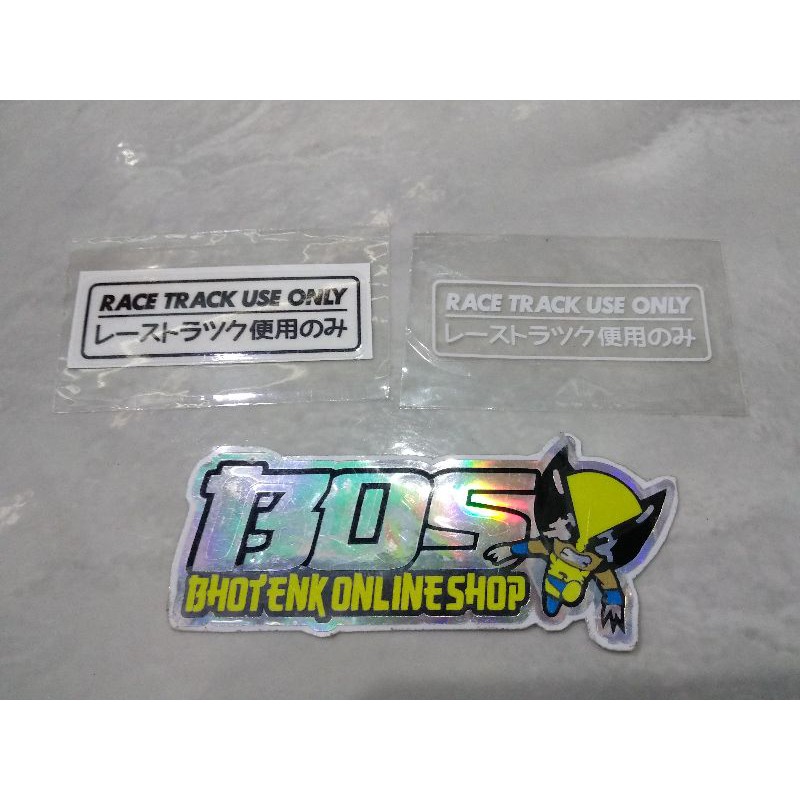 

Stiker Transparan Race Track Use Only