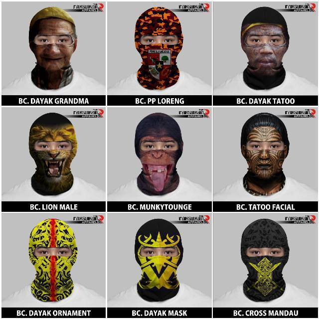 BALACLAVA MASKER MOTOR PRIA FULL FACE 3D MOTIF MASKER KEREN SLAYER BUFF MASKER NINJA FULL FACE KEREN