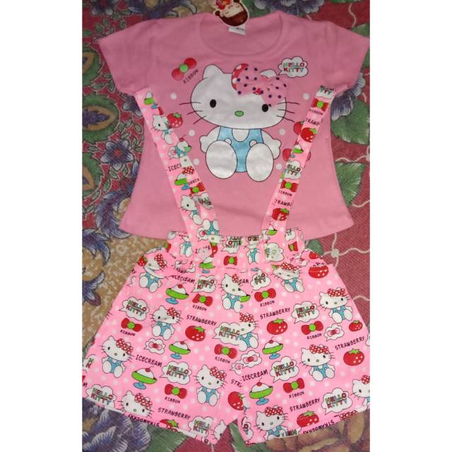 Celana kodok anak, overall anak perempuan