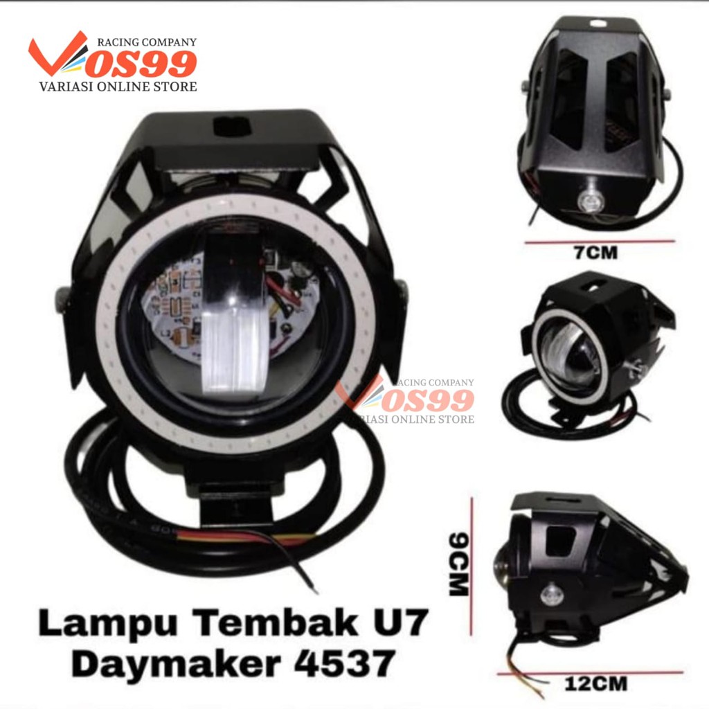LAMPU TEMBAK SOROT LED CREE U7 DAYMAKER TRANSFORMER UNIVERSAL