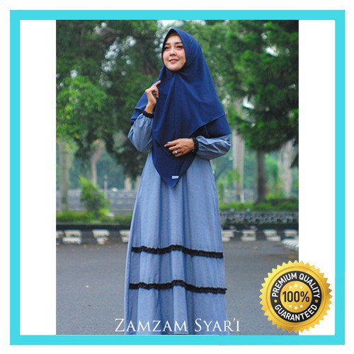 Salim Moslem –Busana Muslim/Gamis Daily Syari Triji/Madinah Dewasa Pink-Abu Tua-Navy-Coklat Susu