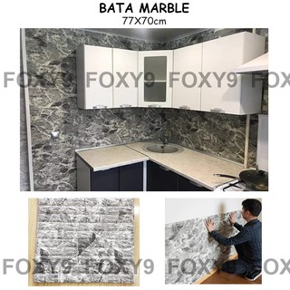 WALLPAPER DINDING 3D FOAM PANEL / STIKER DINDING BATU BATA ...