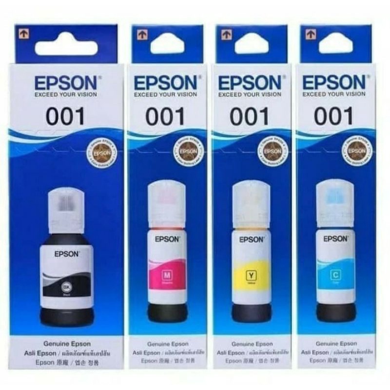 Tinta epson 001 1set 4 warna printer L4150, Epson L4160, Epson L6160, Epson L6170,