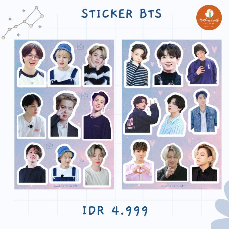 

STICKER BTS STICKER BANGTAN BOYFIE CUTE