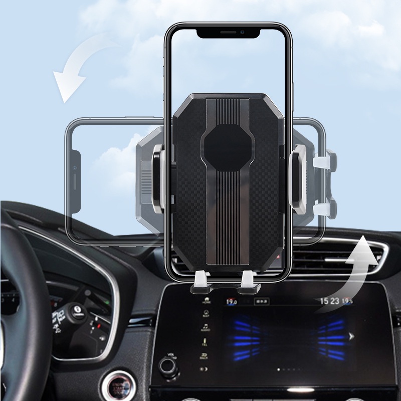 PROMO vibox Holder Hp Mobil 4 in 1 HD61 Dudukan Handphone Universal Untuk Pemasangan Di Dashboard Kaca Meja Car Holder Multifungsi by sultan