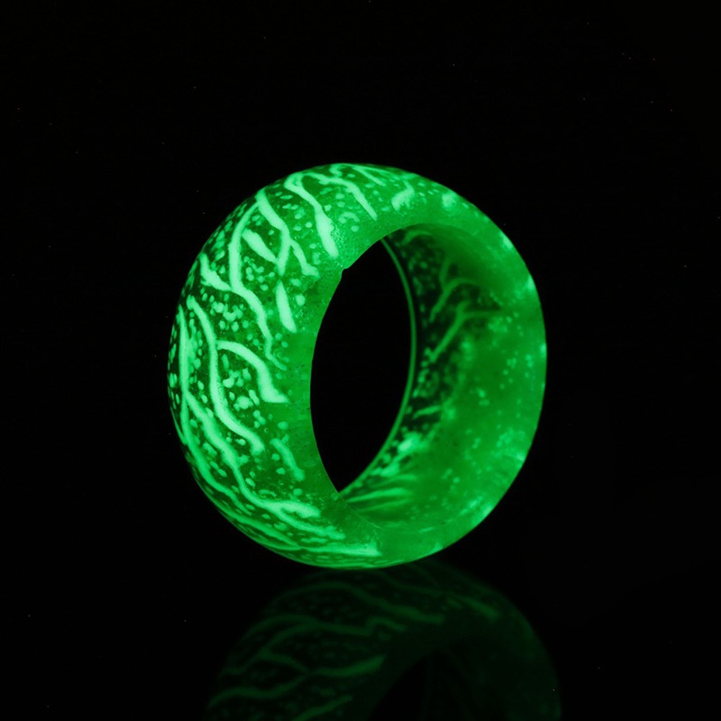 Huluboy Cincin Luminous Glow In The Dark Motif Retak Untuk Unisex