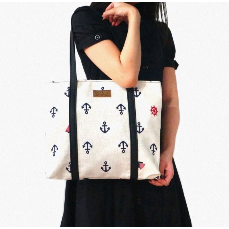 TOTEBAG MOTOF JANGKAR, TAS JANGKAR, TAS MOTIF JANGKAR ANCHOR PELAUT