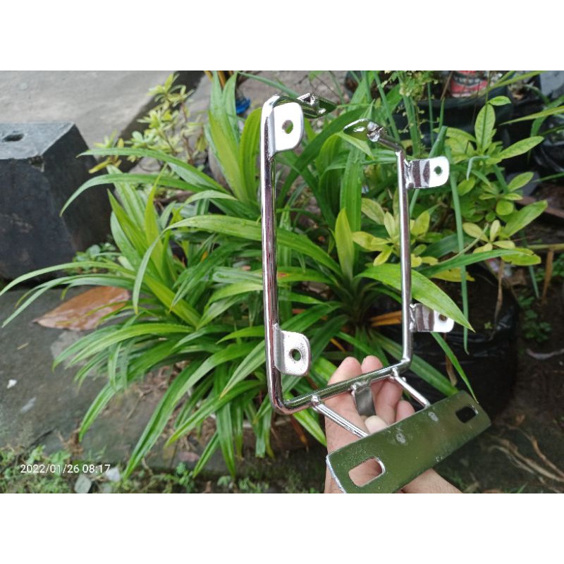 pangkon lampu tralis dudukan lampu depan teralis ninja r/rr pangkon lampu pesek