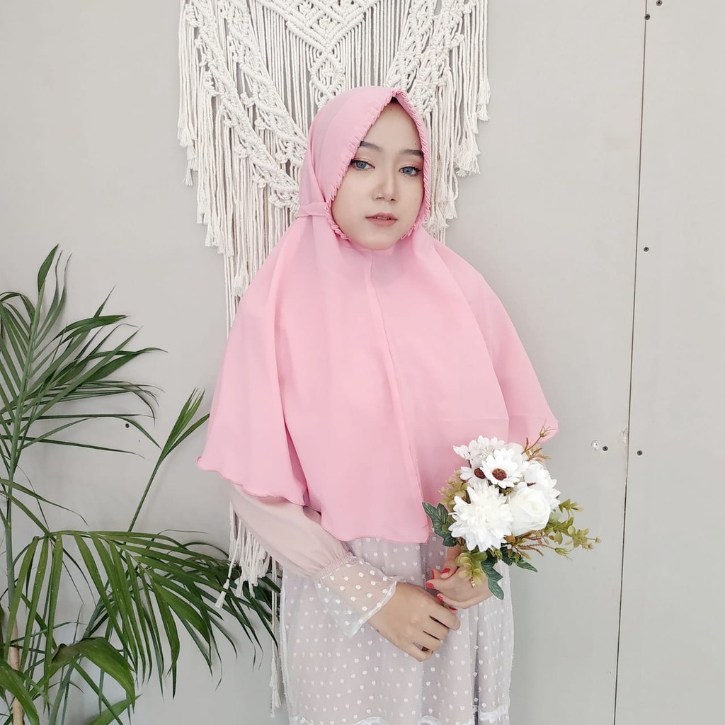 Hijab instan Sarah Lipit Jilbab Instan Bergo Sarah Lipiit Kerudung Instan Premium Diamond-SARAH SALMON