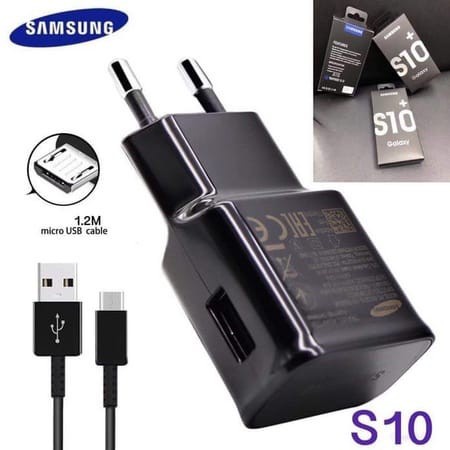 CHARGER SAMSUNG S10+ TRAVEL ADAPTOR HP FAST CHARGING ORIGINAL 99% CASAN HP