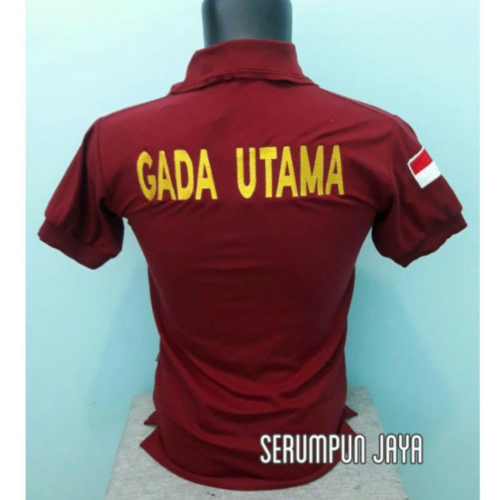 KAOS GADA UTAMA - KAOS KERAH GADA UTAMA - KAOS KERAH GADA UTAMA MERAH MAROON FULL BORDIR