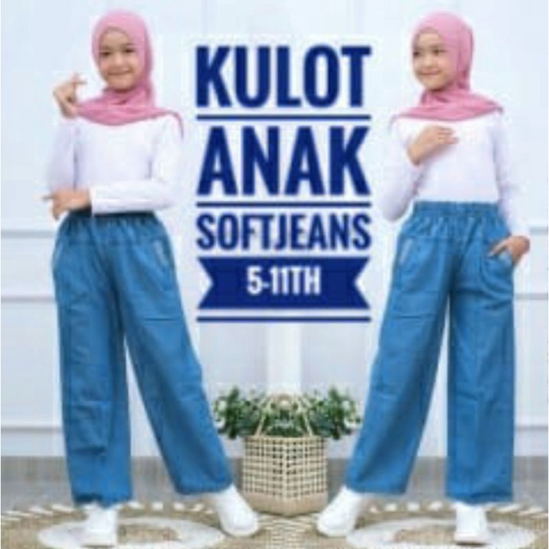 kulot anak anak tanggung 13-16 tahun/ kulot jeans wanita anak tanggung