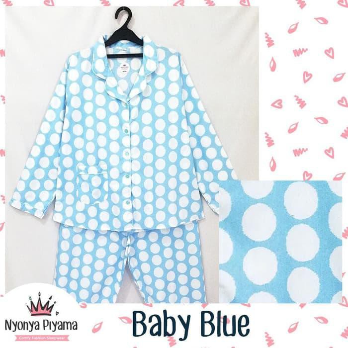 Piyama Lengan Panjang Dewasa Baju Tidur Katun - Snow Ball