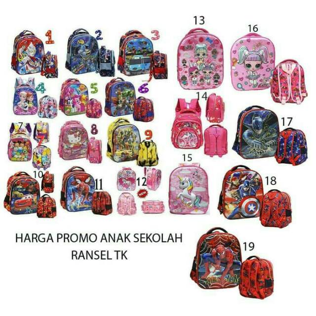 TERBARU Tas Anak Ransel TK Import Ultraman 5D Timbul Dua Kantung