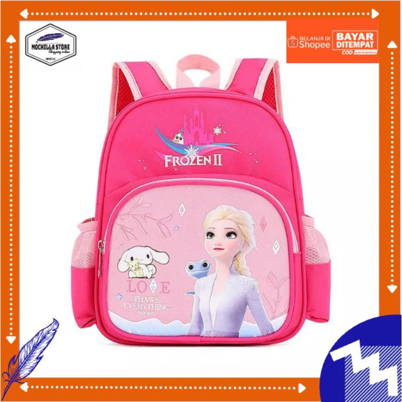 Tas Sekolah Anak TK - SD Karakter Frozen Elsa Tas anak Perempuan Backpack Tas Ransel Anak MochilllaStore  Tas Kekinian Tas Unique Model Baru